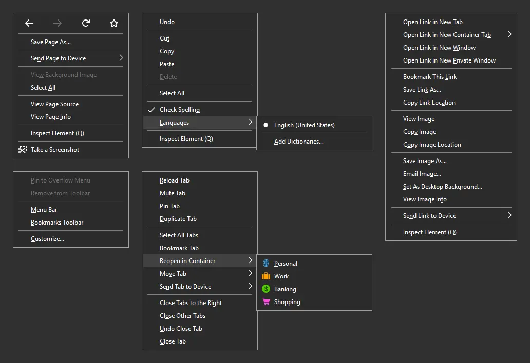 FirefoxW10ContextMenus screenshot
