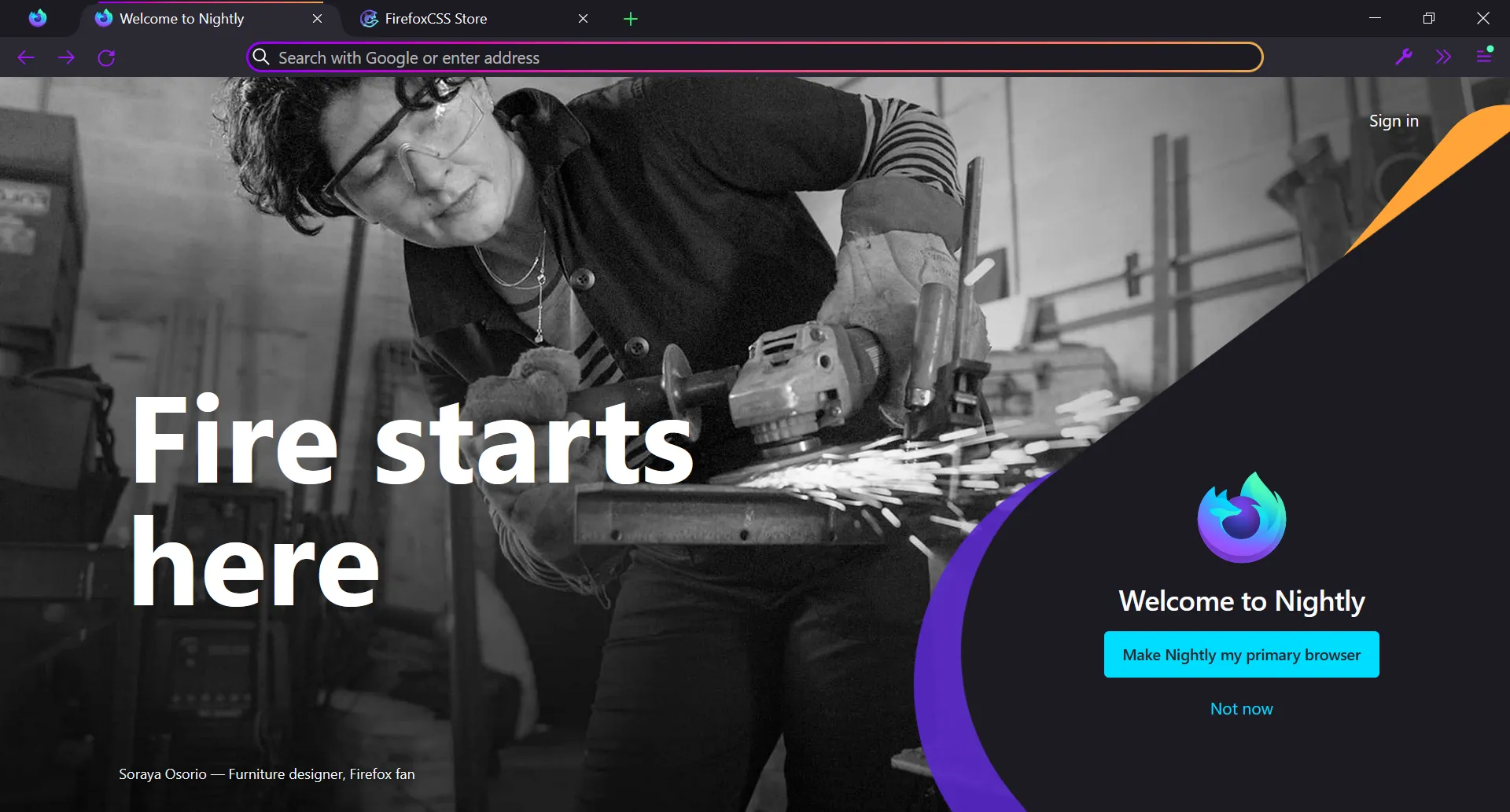 Australis like tabs in Proton UI screenshot