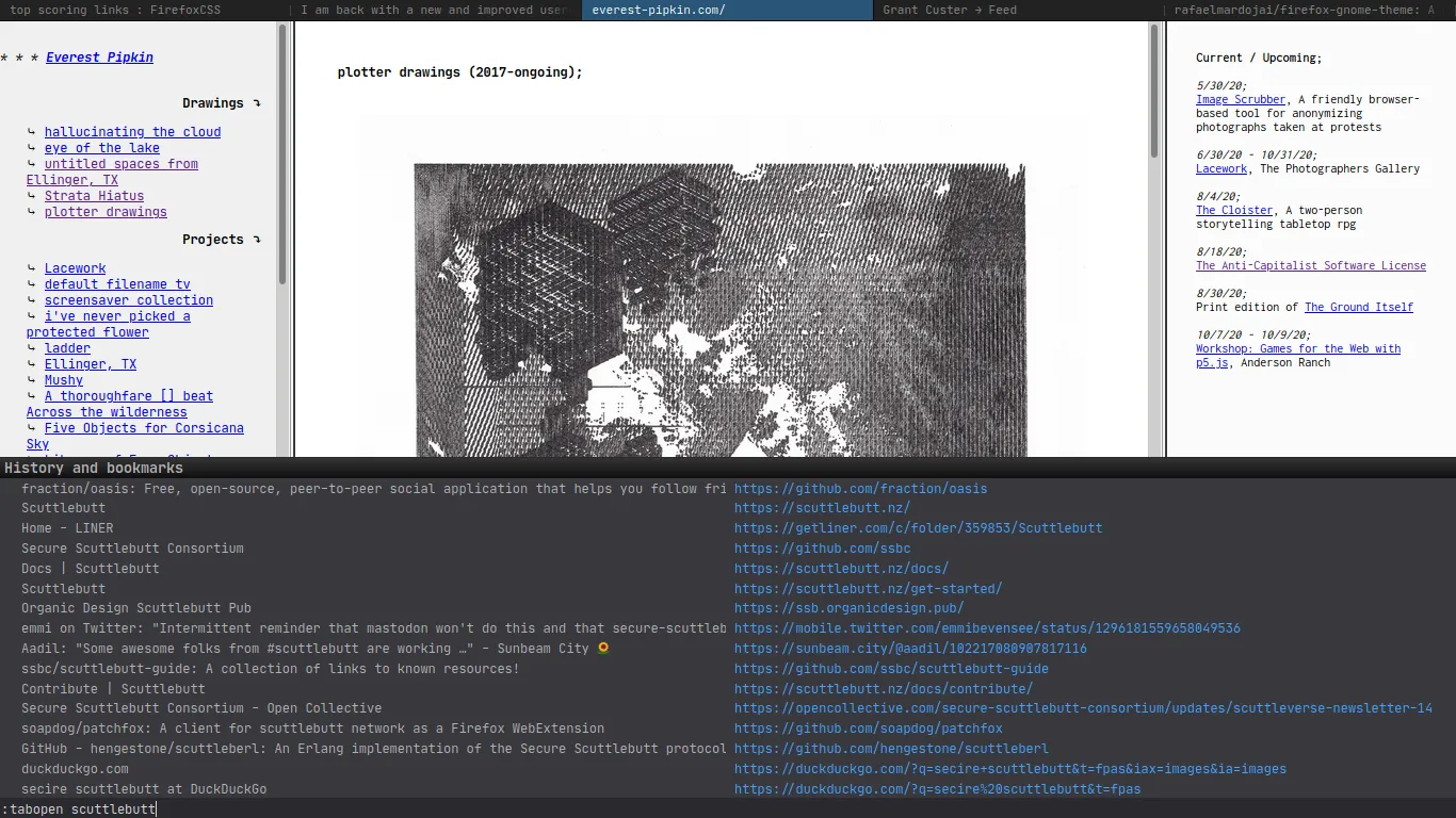 Firefox i3wm theme screenshot