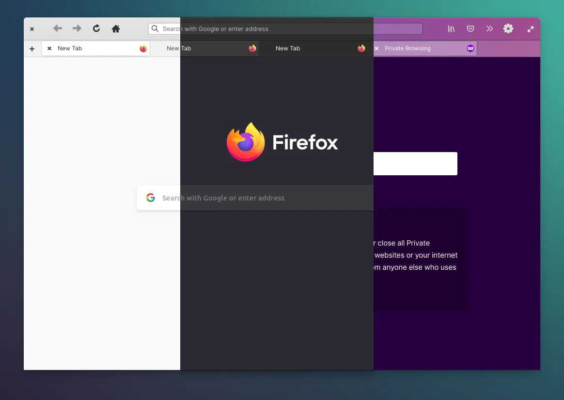 Elementary OS Odin Firefox theme screenshot
