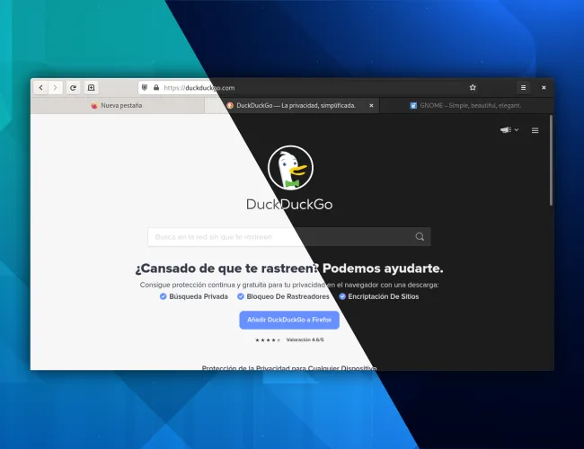 Firefox GNOME theme screenshot