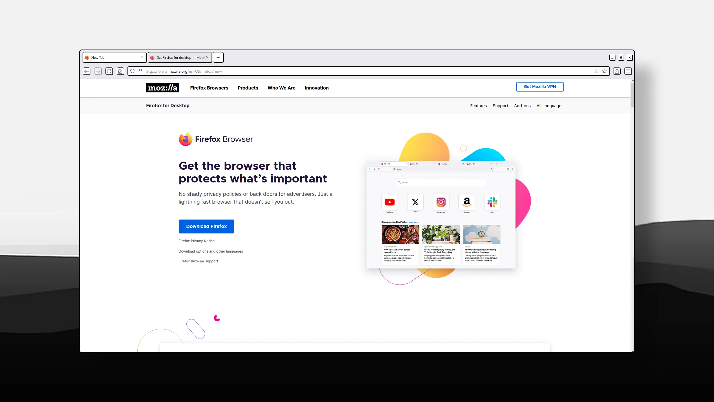 Monochrome Neubrutalism Firefox Simple screenshot