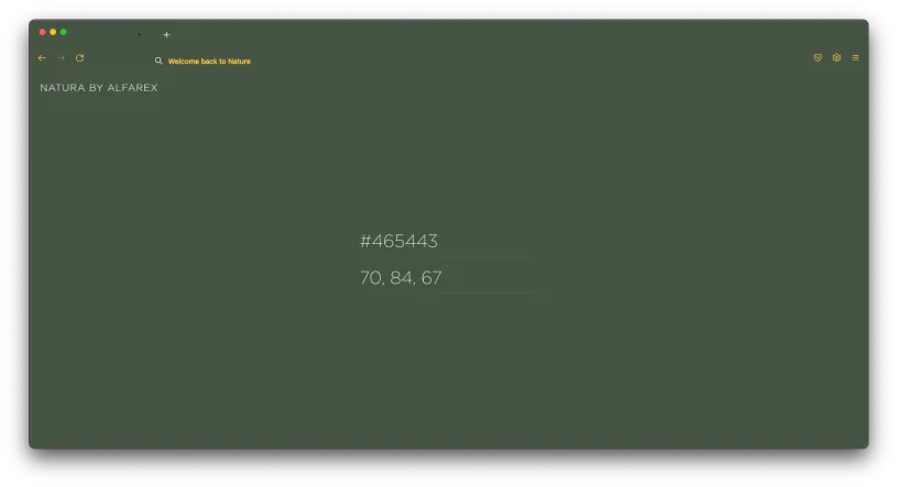 Natura for Firefox screenshot