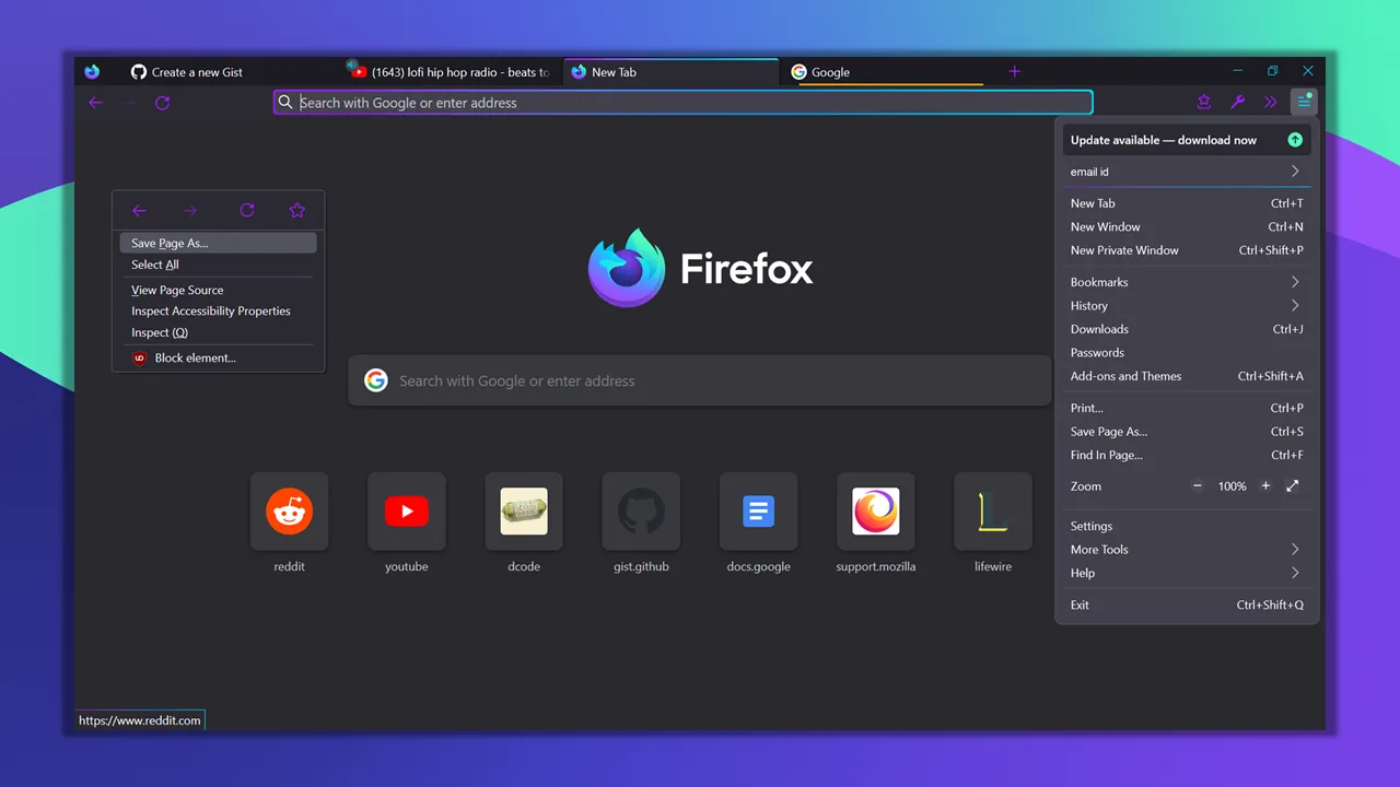 Gradient rounded tabs redesign and ultra compact mode [Proton UI] screenshot