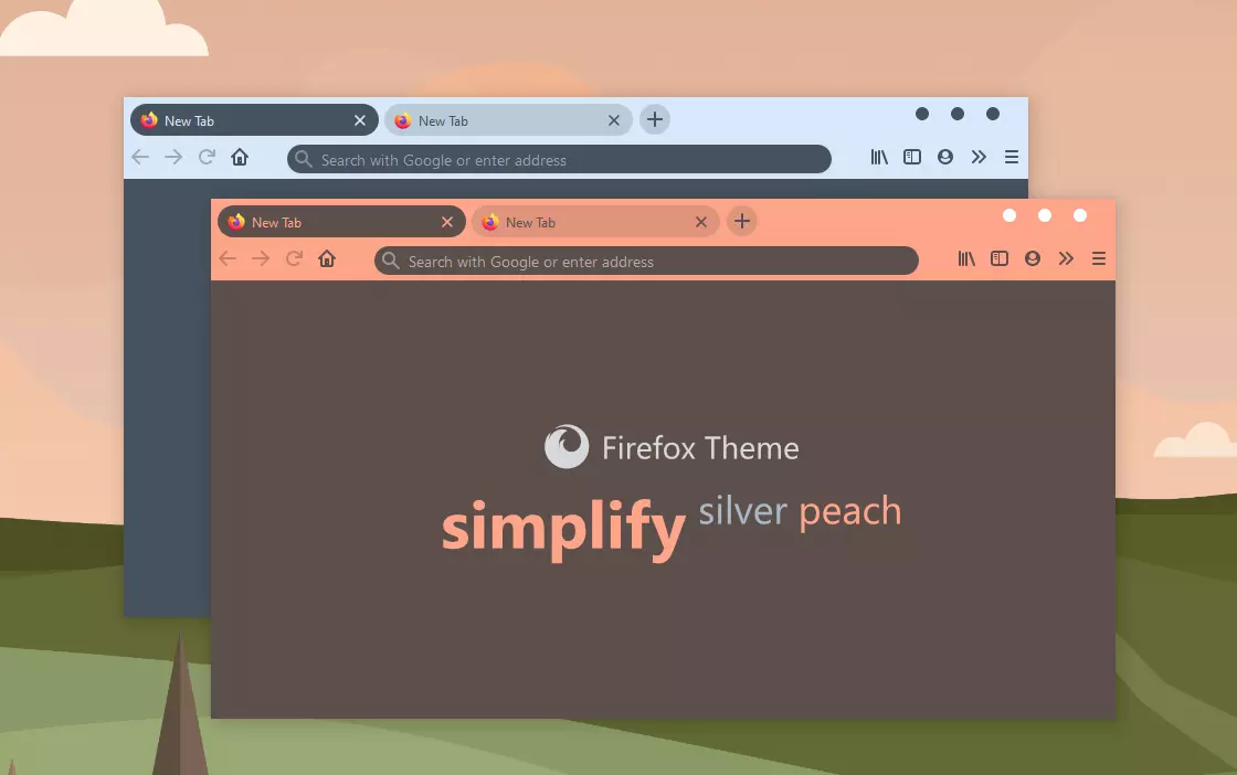 Simplify Silver Peach for Firefox screenshot